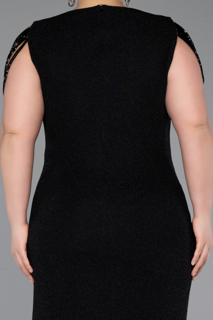 Abendkleid in Übergröße Lang Schwarz ABU5731