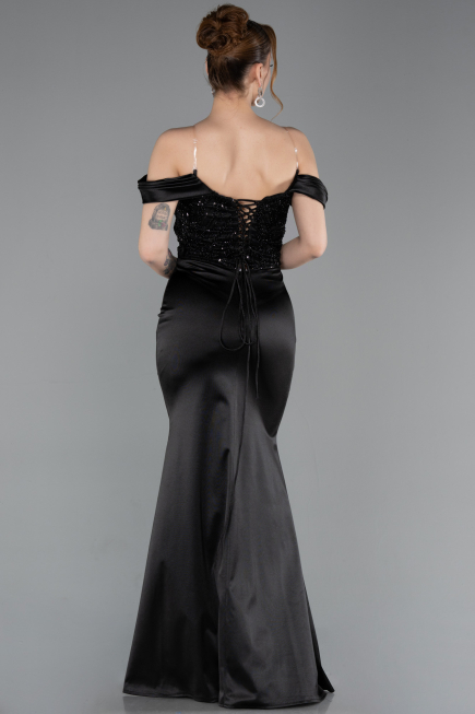 Abendkleid Lang Schwarz ABU6078