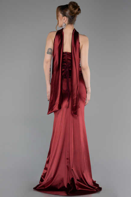 Abschlusskleid Lang Weinrot ABU6079