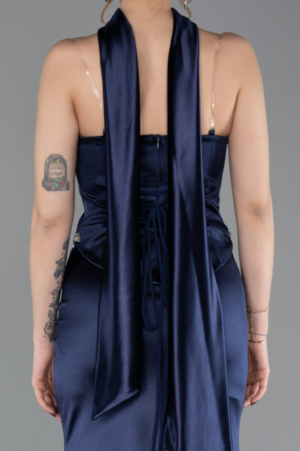 Abschlusskleid Lang Marineblau ABU6079