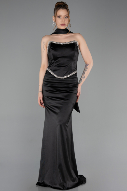 Abschlusskleid Lang Schwarz ABU6079