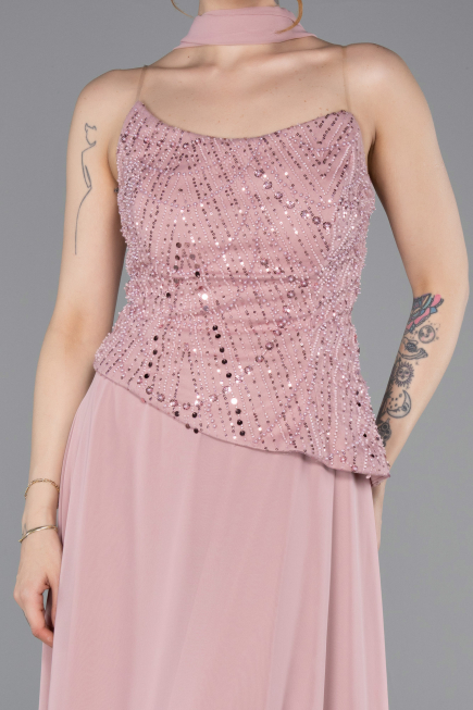 Abendkleid Lang Chiffon Puder ABU6081
