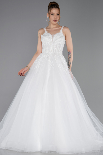 Hochzeitskleider Lang Weiß ABG187