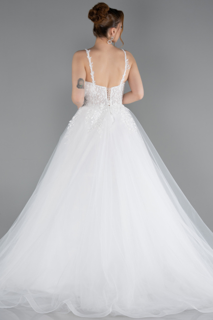 Hochzeitskleider Lang Weiß ABG187