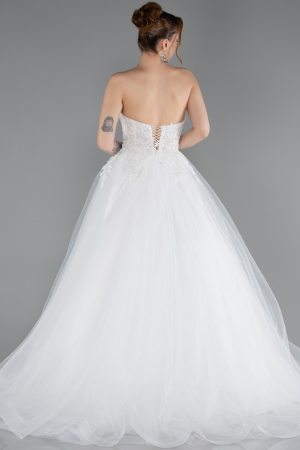 Hochzeitskleider Lang Weiß ABG188