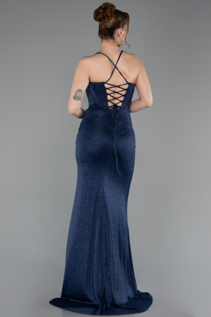 Abschlusskleid Lang Marineblau ABU6082