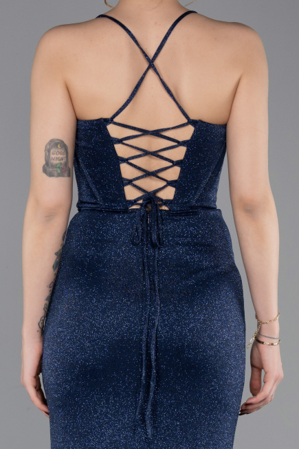 Abschlusskleid Lang Marineblau ABU6082