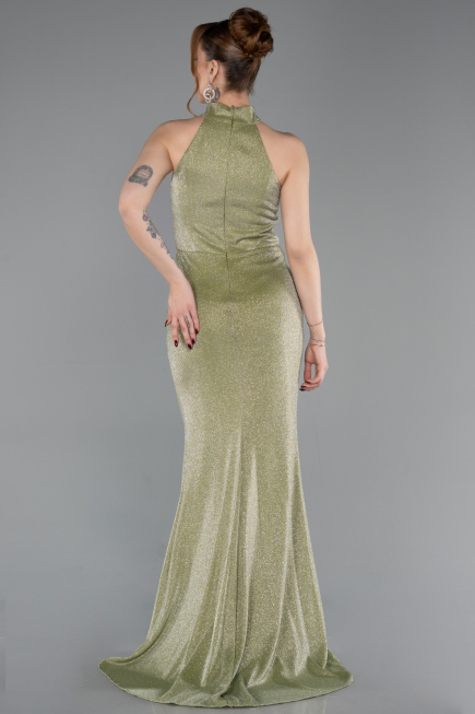 Abendkleid Lang Öl Grün ABU6083