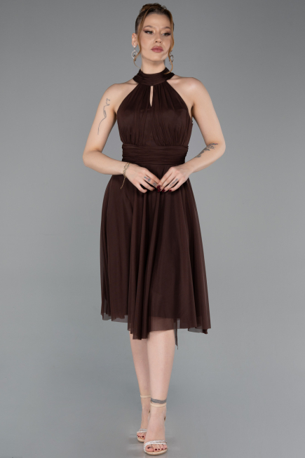 Partykleid Kurz Braun ABK2612