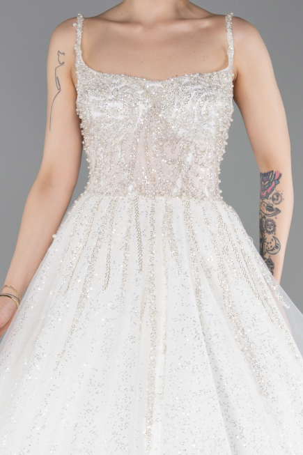 Hochzeitskleider Lang Weiß ABG191