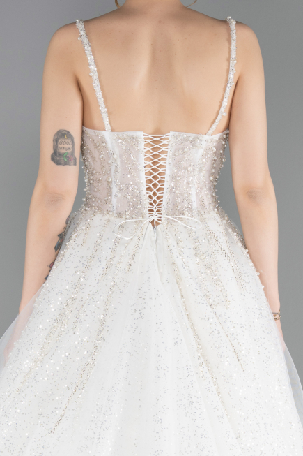 Hochzeitskleider Lang Weiß ABG191