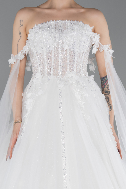 Hochzeitskleider Lang Weiß ABG192