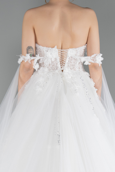 Hochzeitskleider Lang Weiß ABG192
