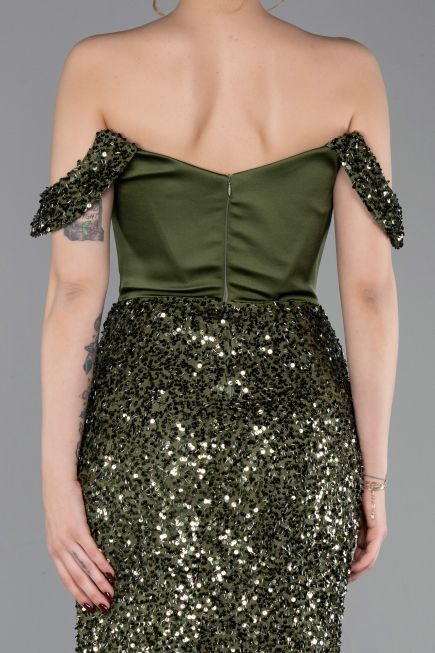 Abendkleid Lang Khaki ABU6087