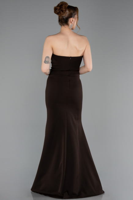 Abendkleid im Meerjungfrau-Stil Lang Braun ABU6092