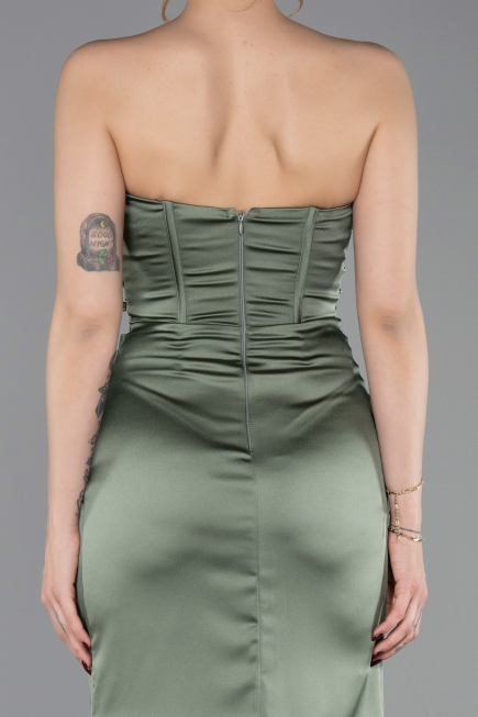 Abschlusskleid Lang Satin Türkis ABU6091