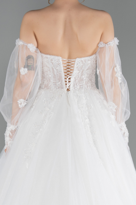 Hochzeitskleider Lang Weiß ABG189