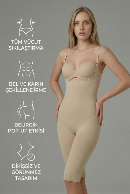 Bauch & Taille Formendes Korsett Hautfarben EM2013