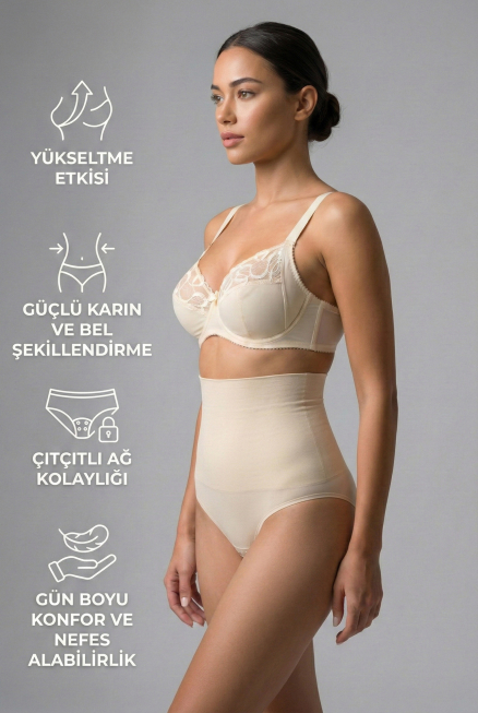 Bauch & Taille Formendes Korsett Hautfarben EM2019