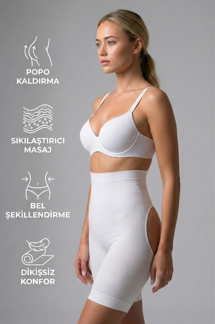 Bauch & Taille Formendes Korsett Weiß EM2032