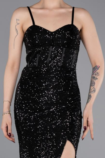 Abschlusskleid Lang Schwarz ABU6106