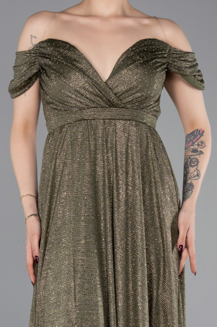 Abendkleid Lang Khaki ABU6107