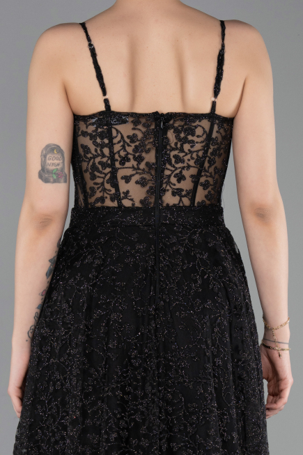 Abendkleid Lang Schwarz ABU6108
