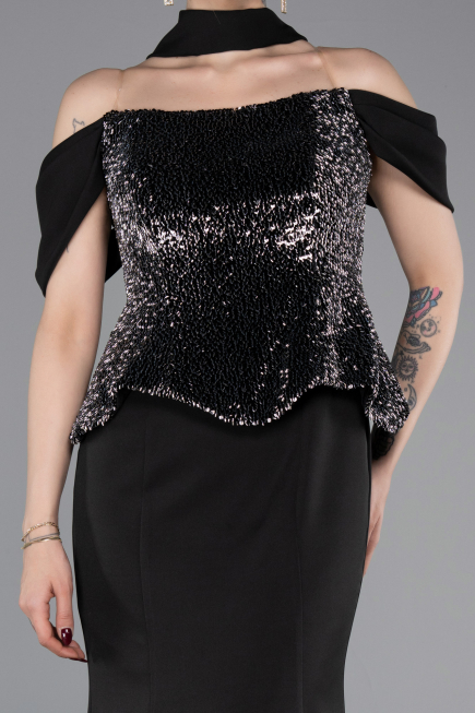 Abendkleid Lang Schwarz ABU6094