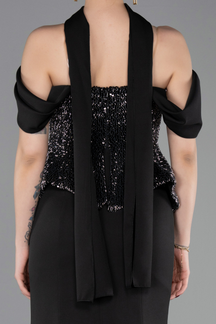 Abendkleid Lang Schwarz ABU6094