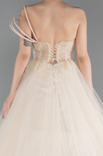 Abendkleid Lang Beige ABU6113