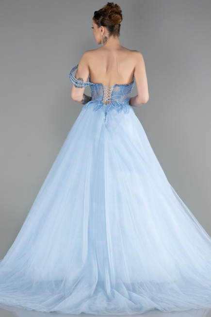Abendkleid Lang Indigo ABU6113