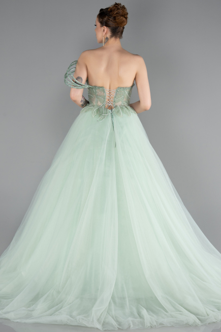 Abendkleid Lang Minzgrün ABU6113