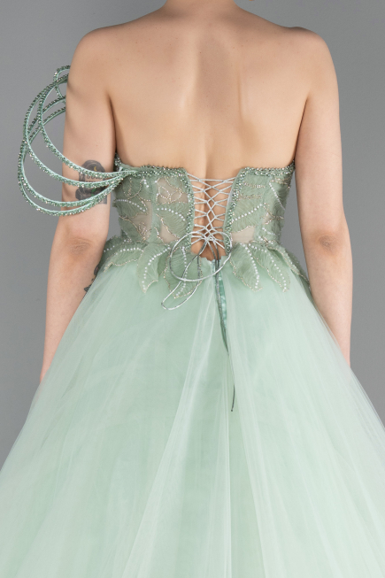 Abendkleid Lang Minzgrün ABU6113