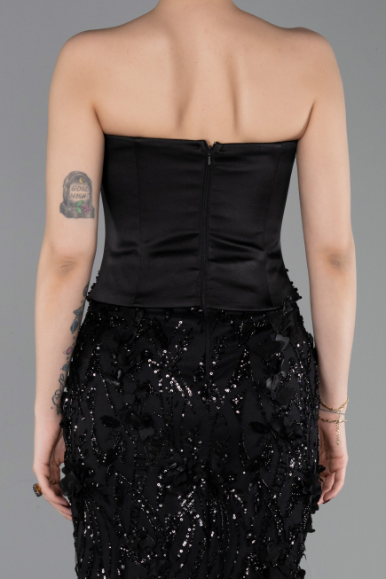Abendkleid Lang Schwarz ABU6114