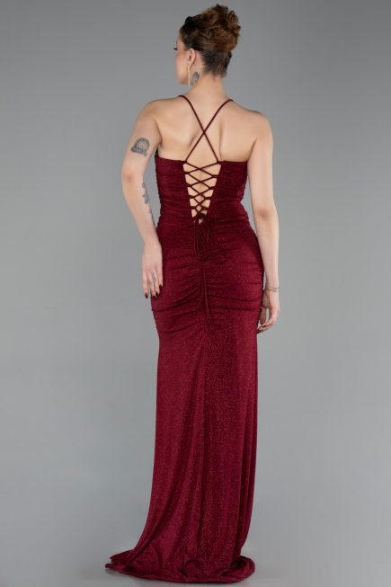Abschlusskleid Lang Weinrot ABU6115