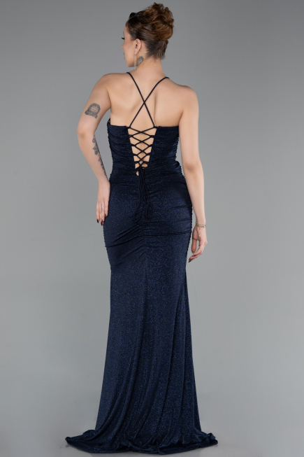 Abschlusskleid Lang Marineblau ABU6115
