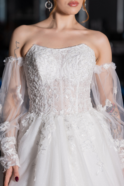 Hochzeitskleider Lang Weiß ABG189