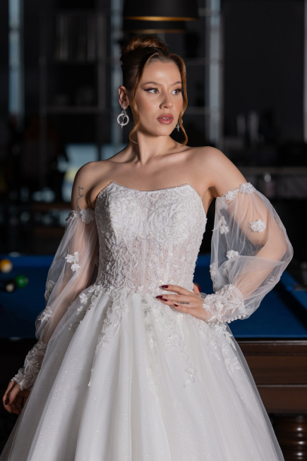 Hochzeitskleider Lang Weiß ABG189