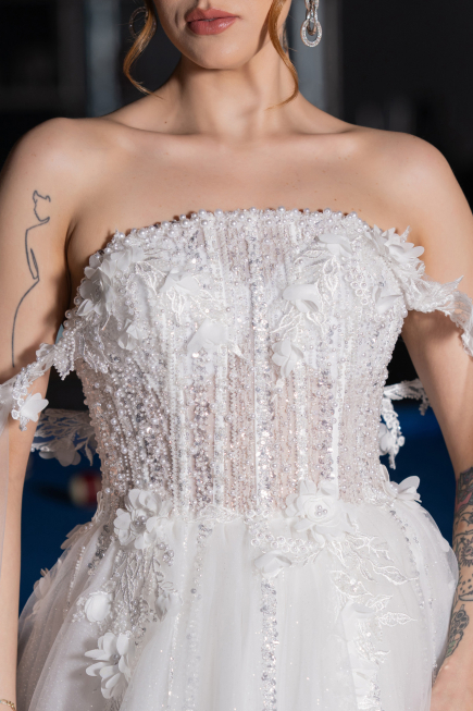 Hochzeitskleider Lang Weiß ABG192