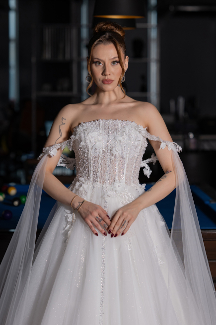 Hochzeitskleider Lang Weiß ABG192