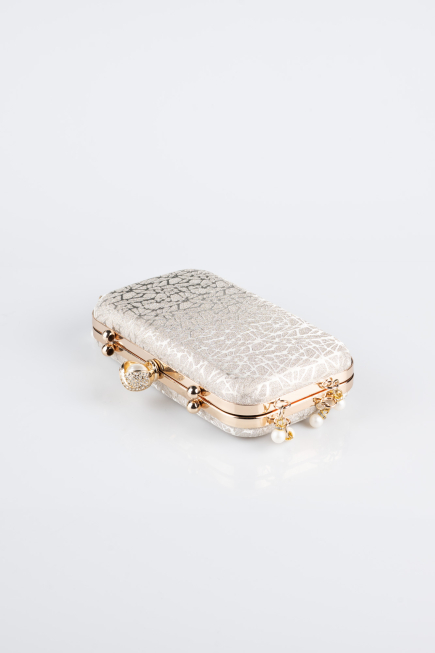 Abendtasche Gemustert Gold KC714
