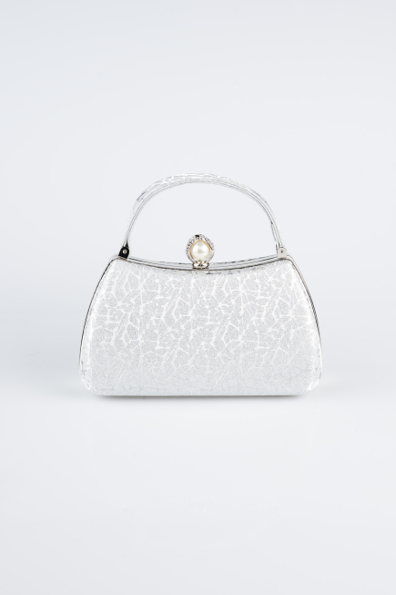 Abendtasche Gemustert Silber KC752
