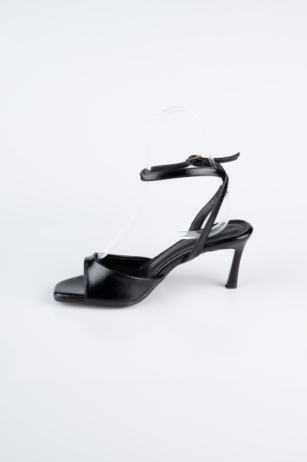 Party-Schuhe Lackleder Schwarz AB2113