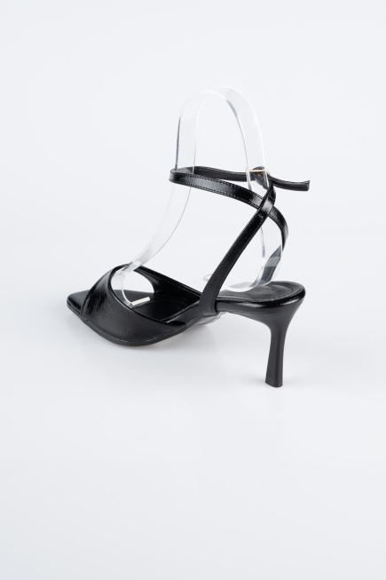Party-Schuhe Lackleder Schwarz AB2113