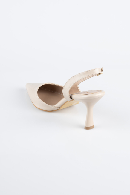 Stiletto Leder Hautfarben ABD2102