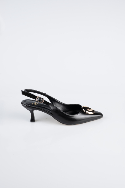 Stiletto Leder Schwarz ABD2108