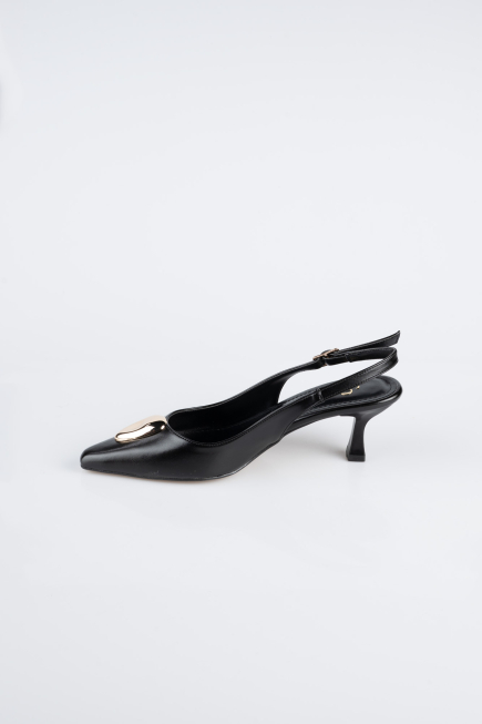 Stiletto Leder Schwarz ABD2108