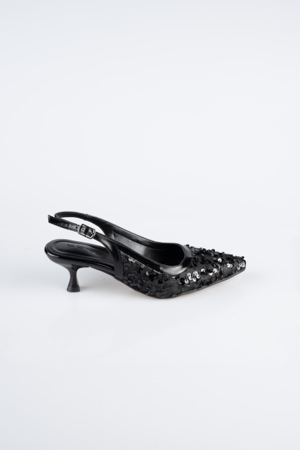 Stiletto Schuppig Schwarz ABP2107