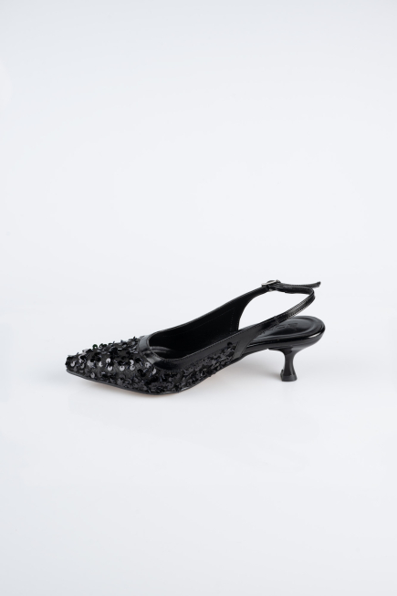 Stiletto Schuppig Schwarz ABP2107