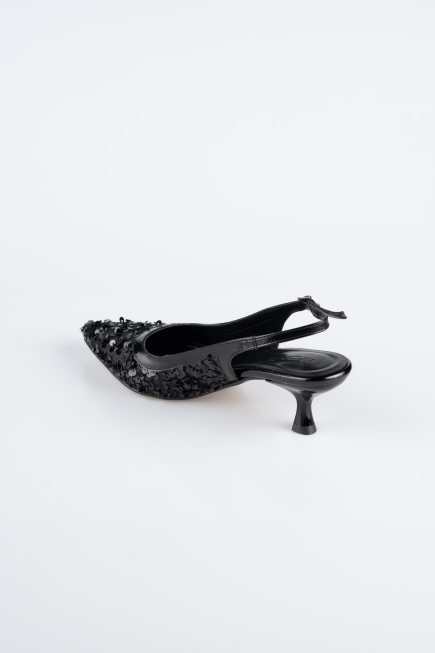 Stiletto Schuppig Schwarz ABP2107